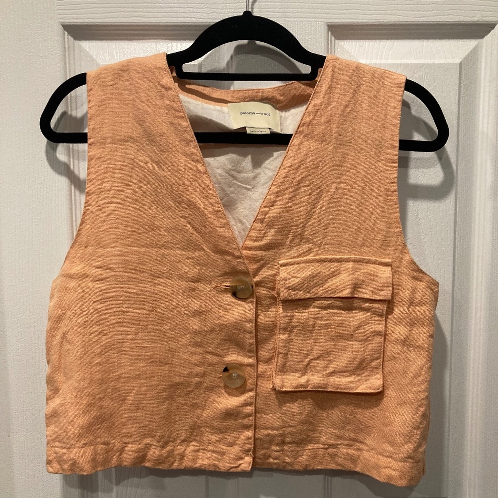 Paloma Wool Sabina Vest Light Peach - L